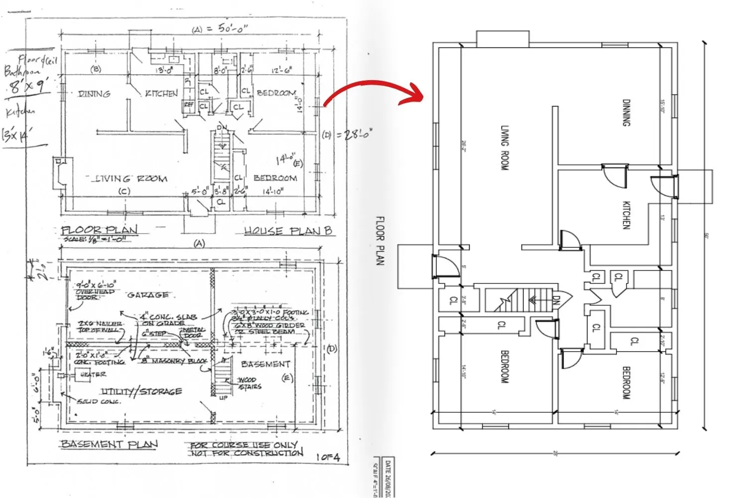 Building Elevations - PDF to CAD Conversion - 1